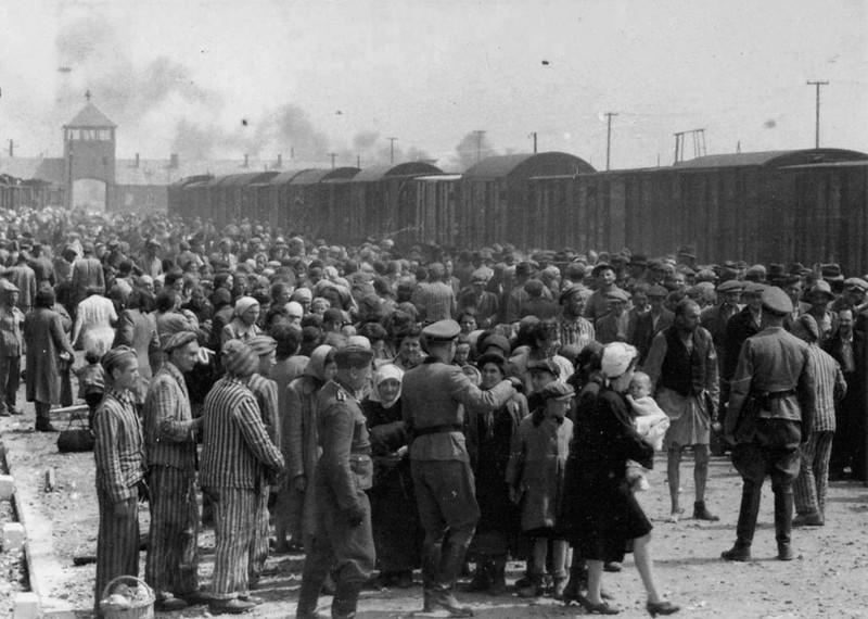 Перевозка евреев  из Закарпатской области Украины,входящей в 1939 году в  состав Венгрии, в Освенцим-Биркена, лагерь смерти в Польше в  мае 1944 года