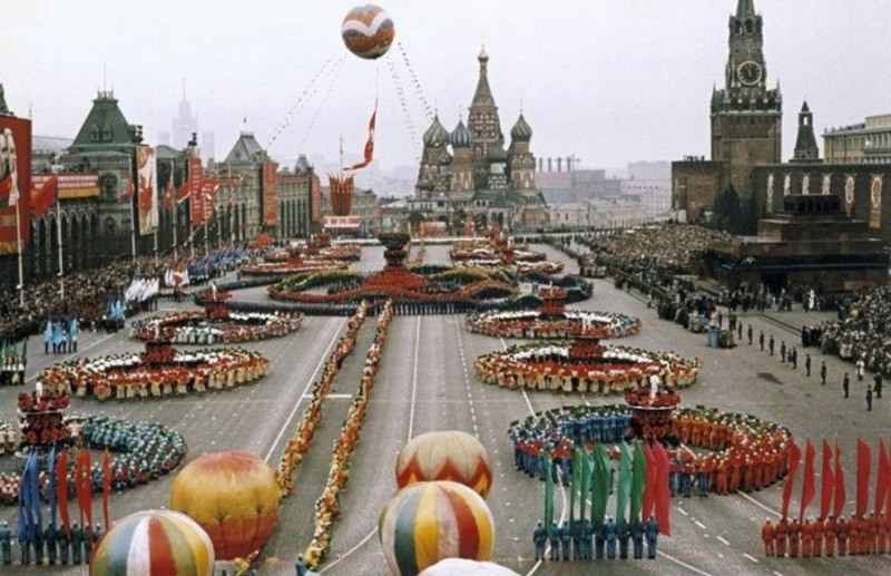 5. Первомайский парад на Красной площади в Москве, СССР, 1 мая 1959 
