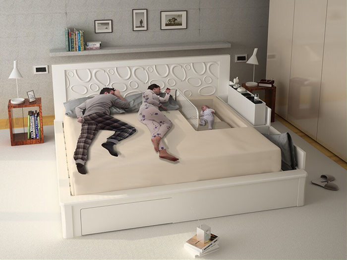 Кровать для родителей и малыша