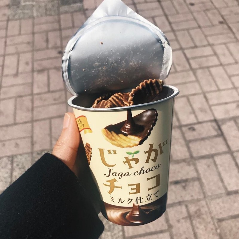 Jaga Choco — чипсы с шоколадом еда, япония