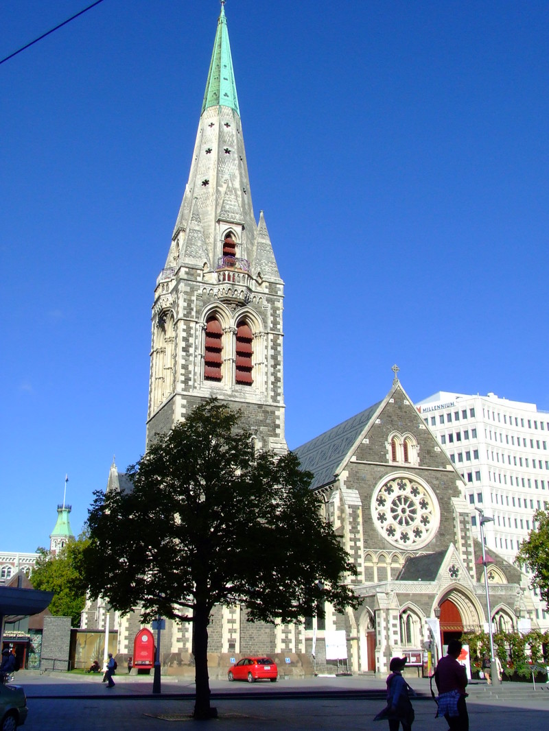 Christchurch. Старейший Кафедральный собор. Был полностью разрушен во время землятресений в 2010 и 2011 годах.
