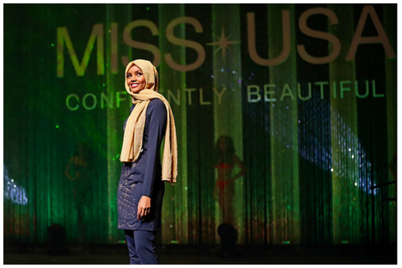 Самая на сегодня известная модель Халима Аден - участвует во множестве показов, принимала участие в конкурсе "Мисс Миннесота США" и стала первой участницей в хиджабе и буркини  