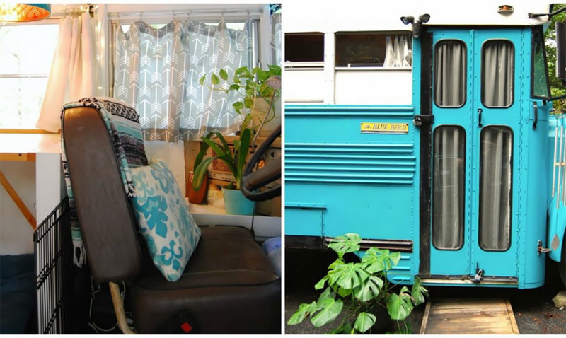 Голь на выдумки хитра: дом на колесах из школьного автобуса