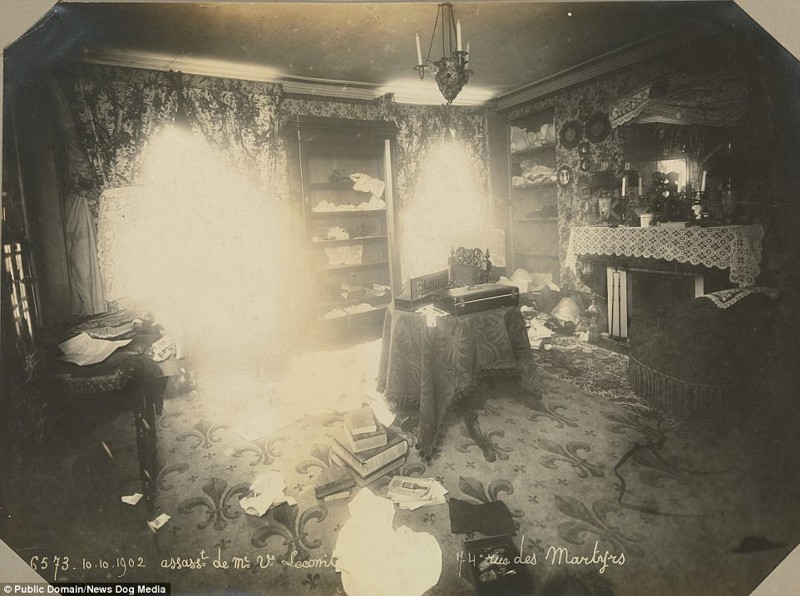 Беспорядок в апартаментах убитой мадам Леконте, Париж, 1902 год