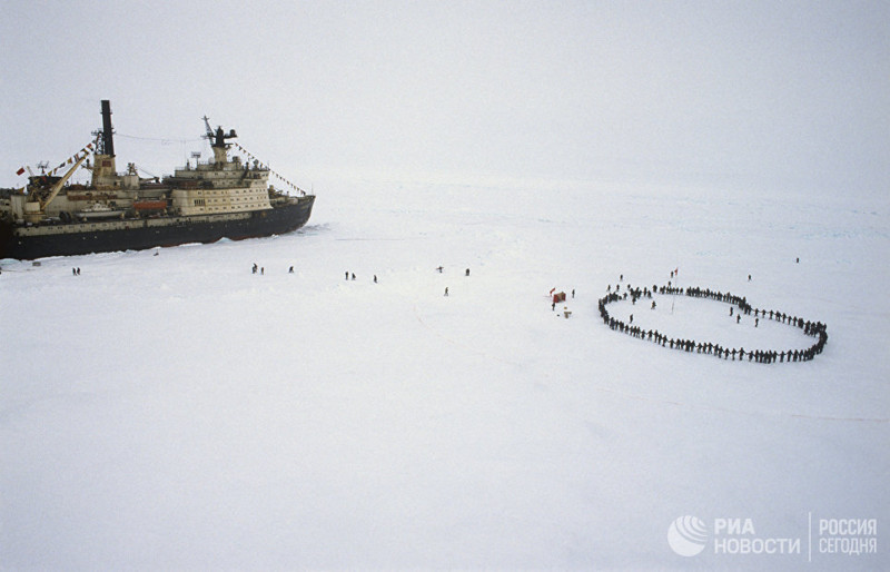 Поход ледокола арктика на северный полюс 1977 года карта