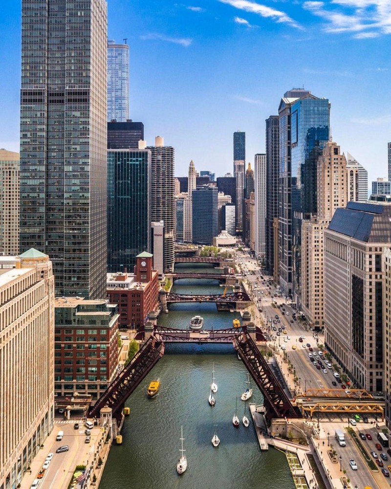 Потрясающие виды Чикаго с высоты птичьего полета