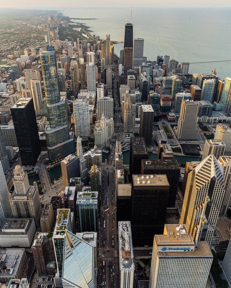 Потрясающие виды Чикаго с высоты птичьего полета