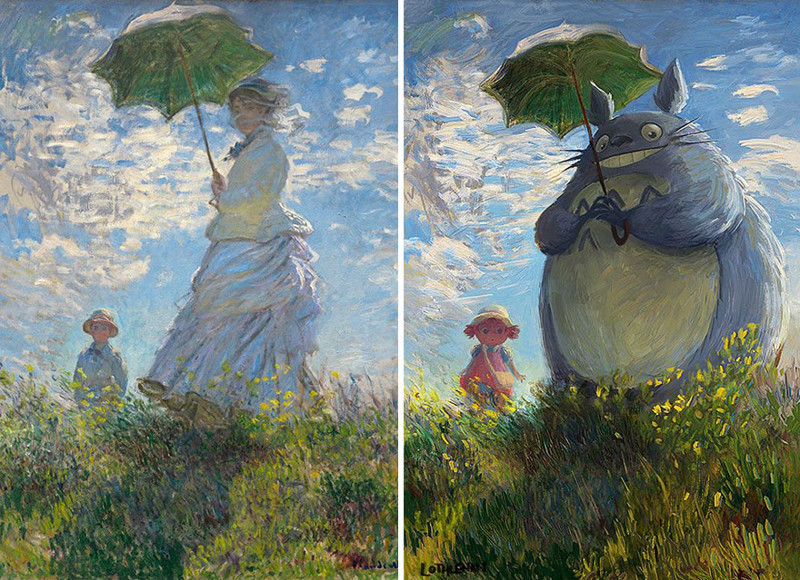 Клод Моне, "Женщина с зонтиком"