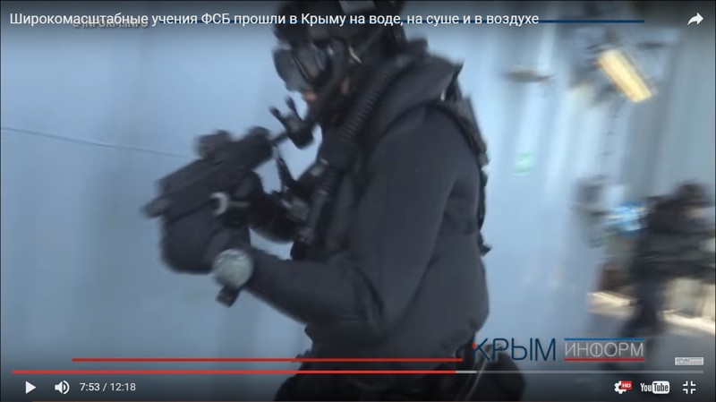 Учения российского спецназа в Крыму на воде, на суше, в воздухе