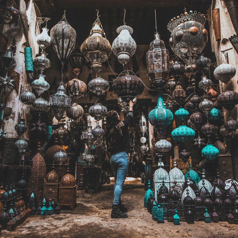 Рынок ламп в Марракеше 
