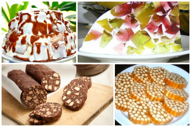 Рецепты десертов без выпечки: зефир, чизкейк, шоколадная колбаса и многое другое.