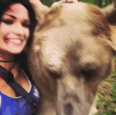 Кровавое селфи с мишкой