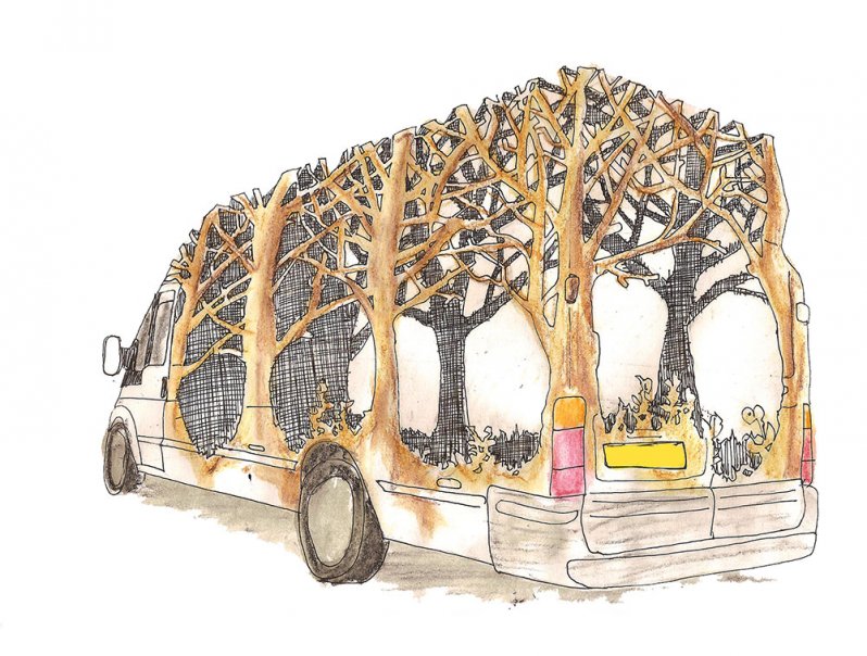 Интересный фургон Ford Transit с музыкального фестиваля Kendal Calling