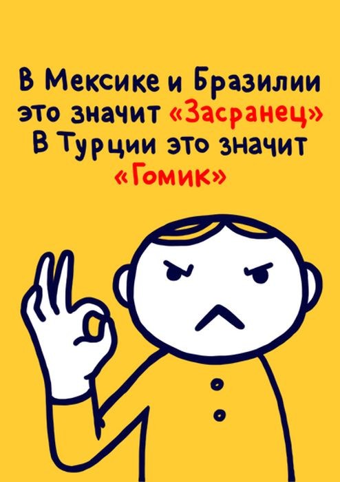 Значение распространенных жестов в разных странах мира,будьте осторожны за бугром