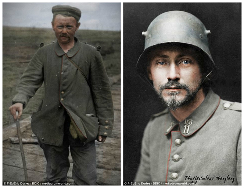 Немецкие военнопленные: фотографии времен Первой мировой в цвете