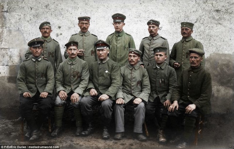 Немецкие военнопленные: фотографии времен Первой мировой в цвете