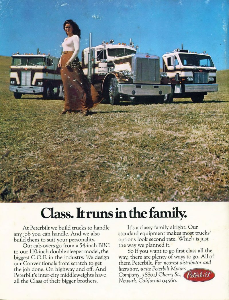 Американские грузовики 1970-х годов из журнала Overdrive Magazine