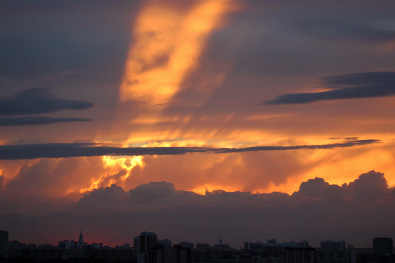 Необычные московские закаты