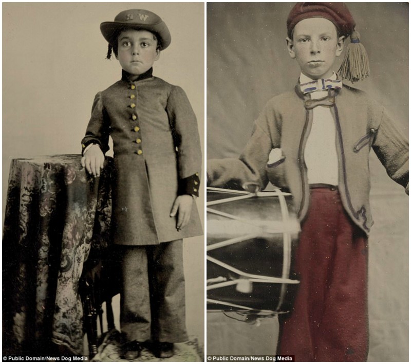 Дети-солдаты времен гражданской войны в США