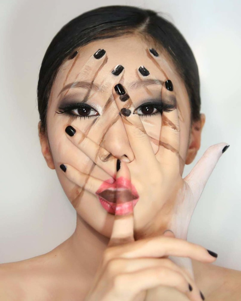 Макияж-иллюзия от корейской художницы, на который хочется взглянуть дважды