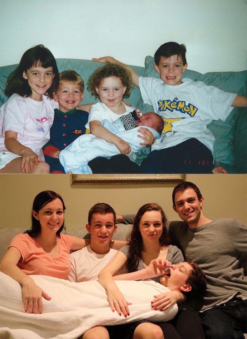 Семейные фото тогда и сейчас