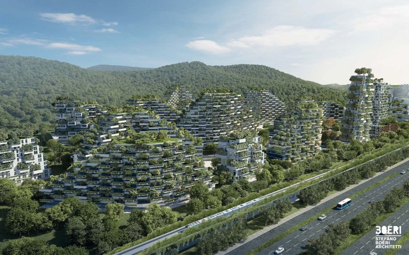 Китайцы строят первый в истории современный «лесной город», который будет состоять из 40 тыс. деревьев 