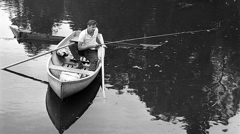 Лев Яшин на рыбалке, 1960 год, СССР