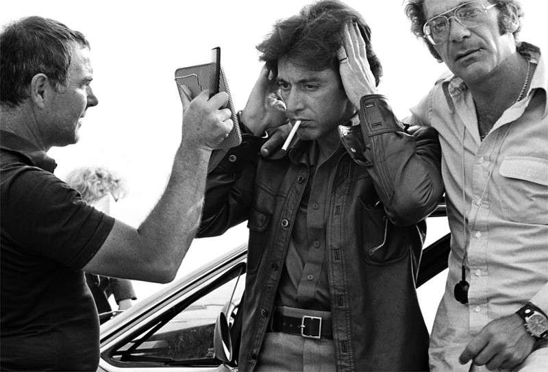 Аль Пачино и Сидни Поллак на съемочной площадке «Бобби Дирфилд» 1977