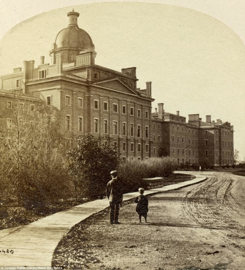 Психиатрическая лечебница, Квин-стрит, Торонто, Онтарио, 1868 г.