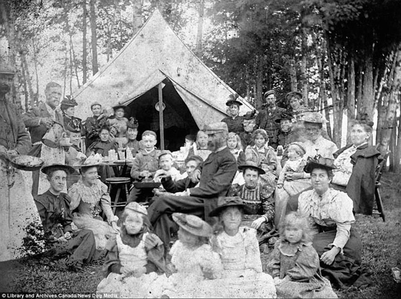 Компания на пикнике, Лейк Парк, 1894 г.