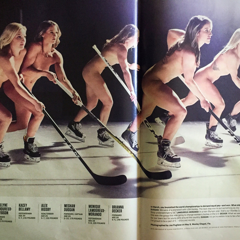 Хоккеистки американской сборной снялись голыми для журнала