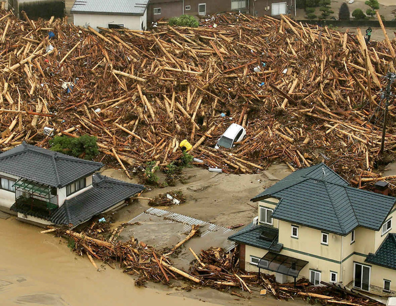 Страшное наводнение в Японии