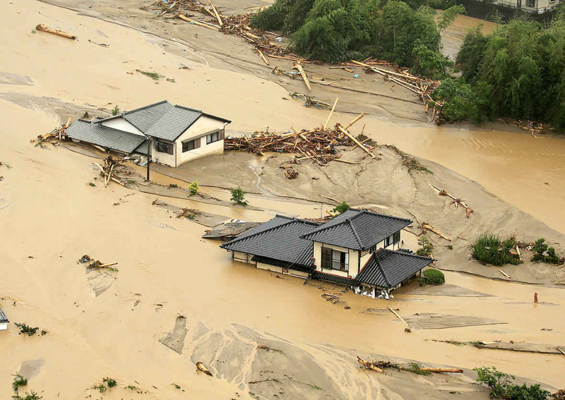 Страшное наводнение в Японии