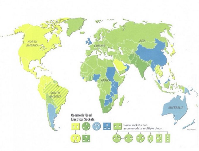 Какие типы электрических розеток-вилок используют в разных странах