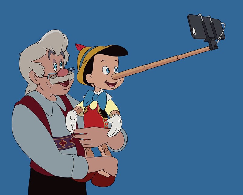 «И длинный нос Пиноккио должен был олицетворять культурный феномен, которым является селфи»