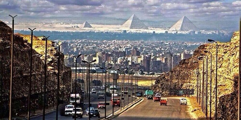 Вид на Пирамиды из Каира 
