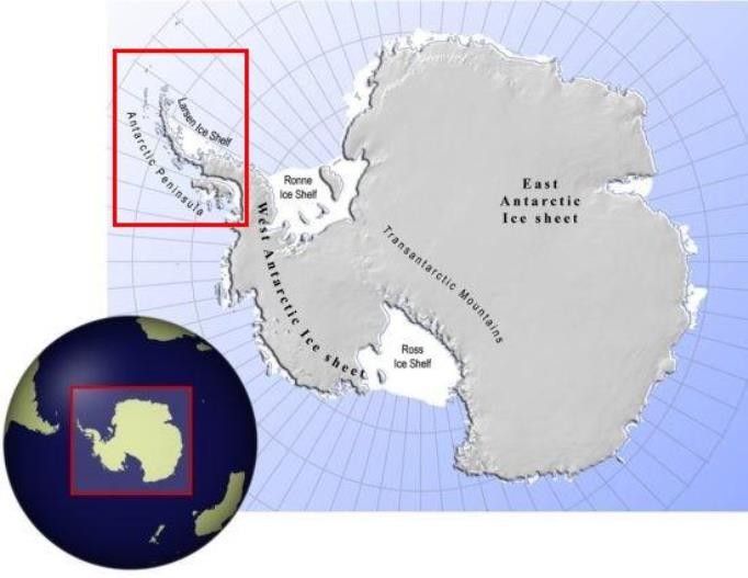 Антарктический полуостров карта