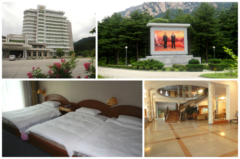 Гостиница "Кымгансан" в Алмазных горах Северной Кореи. В гостинице 12 этажей, это приличные 4*, рассчитанные на прием групп.