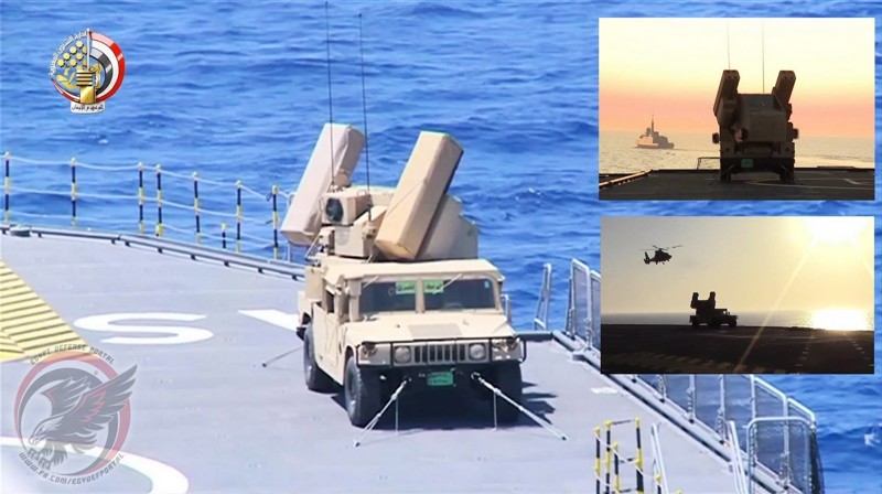 Сухопутные зенитные ракетные комплексы на египетских кораблях типа Mistral