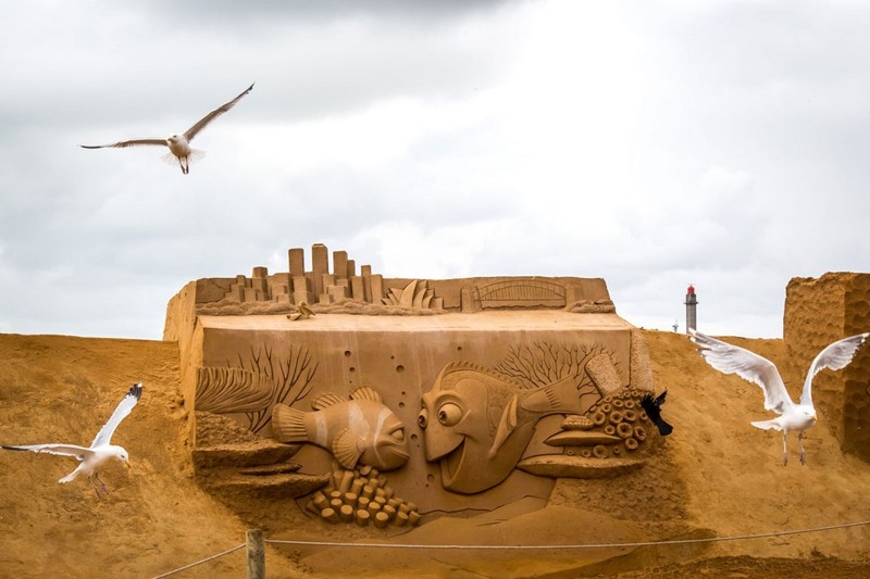 Фестиваль песчаных скульптуp в Бельгии
