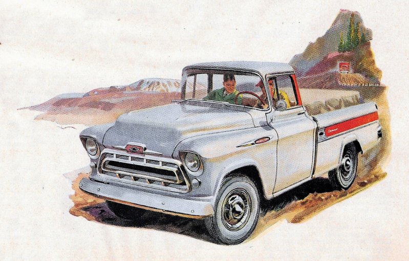 Будни строителей капитализма на рекламных постерах Chevrolet 1950-х