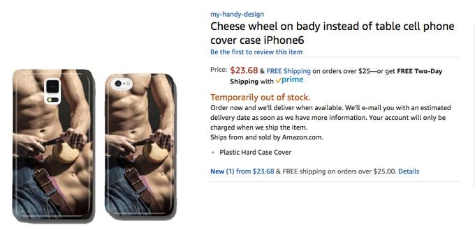 Головка сыра на теле мужчины вместо стола, чехол для iPhone 