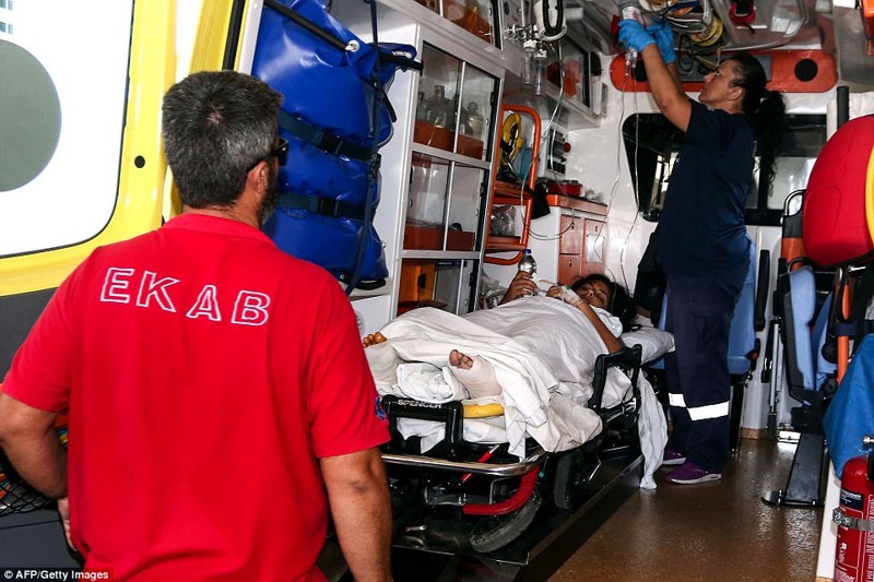 Раненую жительницу Коса доставили в больницу Ираклиона, остров Крит