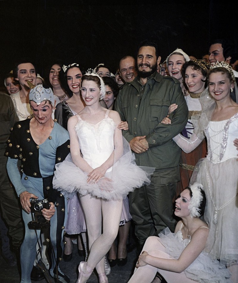 Фидель Кастро в Большом театре во время своего визита в СССР. 1963 год.