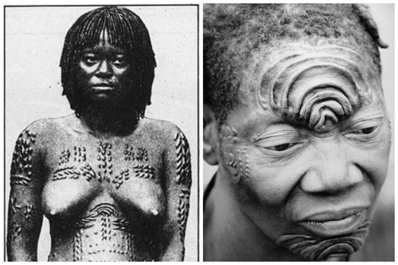 Шрамирование. Древняя африканская традиция покрывать свое тело шрамами в виде рисунков и узоров