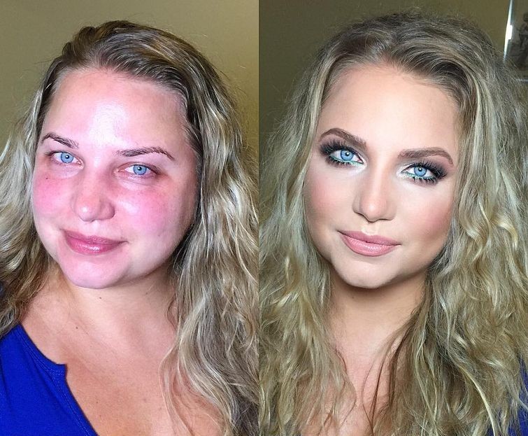 Радикальное преображение женщин при помощи макияжа в стиле 'до и после' от российского визажиста