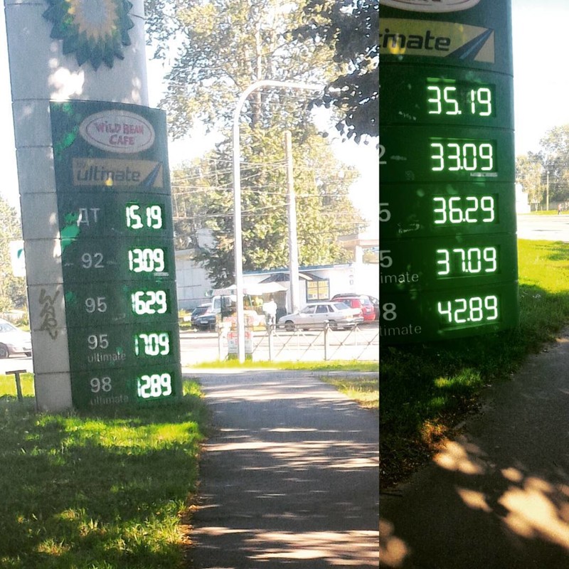Цены на бензин под правильным углом 