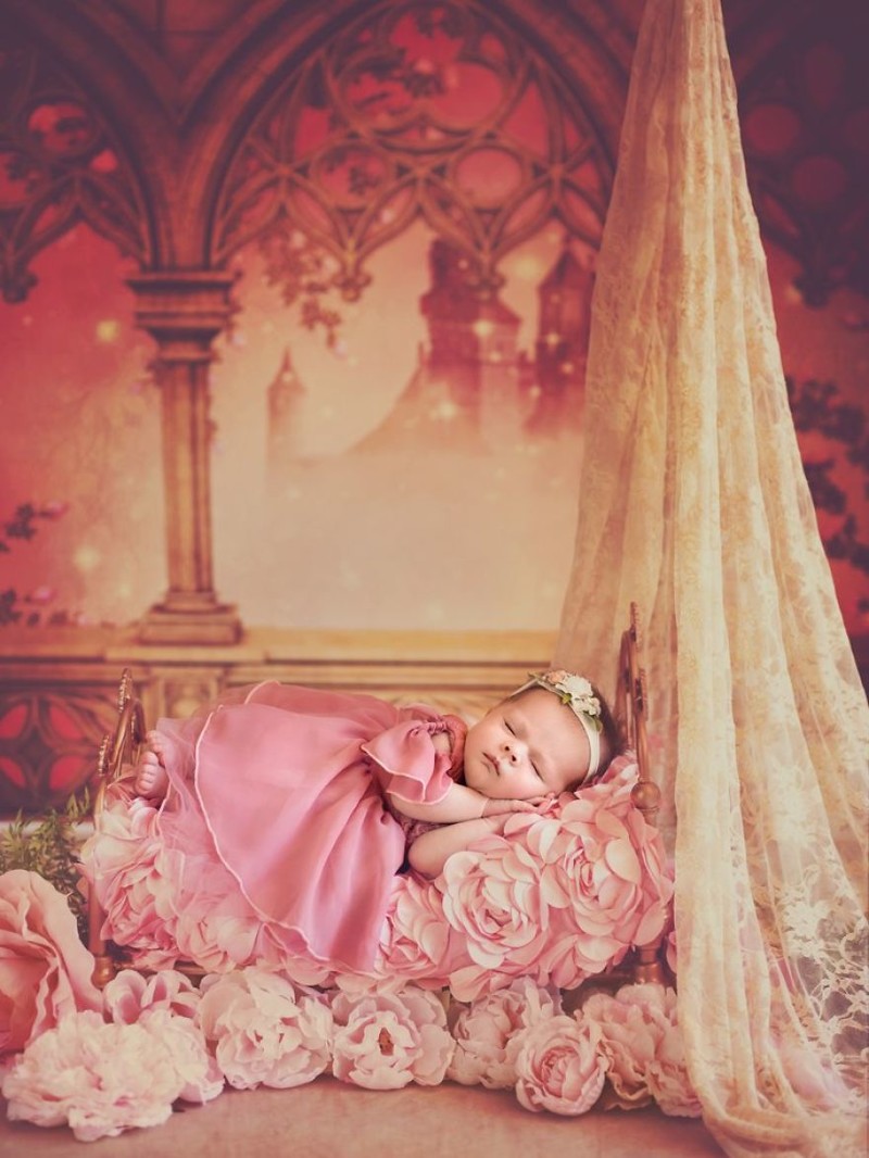Эта фотосессия никого не оставит равнодушным: новорожденные в образе диснеевских принцесс