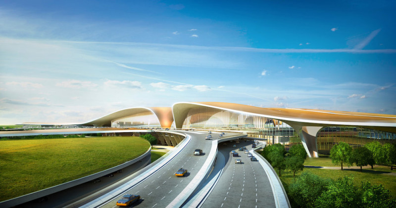 В Китае строят самый большой в мире аэропорт, и вот как он будет выглядеть