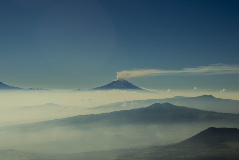 Вулкан Попокатепетль, Мексика 